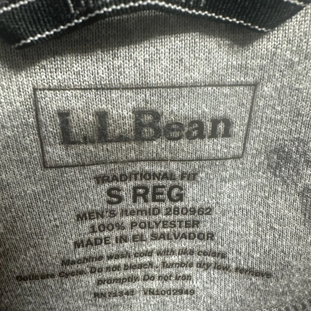 L.L. Bean Men's Dark Gray Zip-Up Sweater